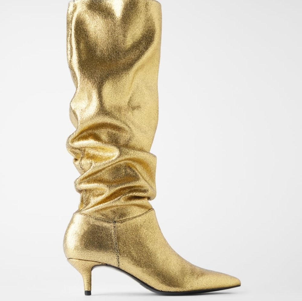 Zara Gold Boots